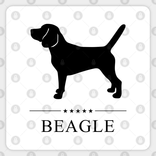 Beagle Black Silhouette Sticker by millersye
